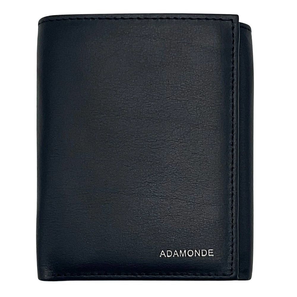 Premium Men's Genuine Leather Trifold Wallet with ID Window